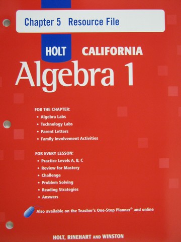 Glencoe Algebra 1 2008 California -.