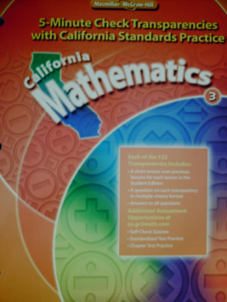 (image for) California Mathematics 3 5-Minute Check Transparencies (CA)(P)