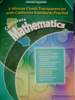 (image for) California Mathematics 2 5-Minute Check Transparencies (CA)(P)