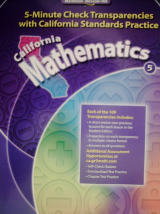 (image for) California Mathematics 5 5-Minute Check Transparencies (CA)(P)