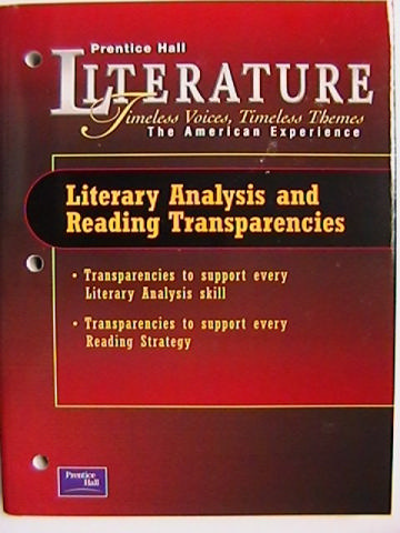 (image for) Literature American Experience Literary Analysis Transp (P)