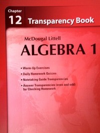 (image for) Algebra 1 Chapter 12 Transparency Book (P) by Larson, Boswell