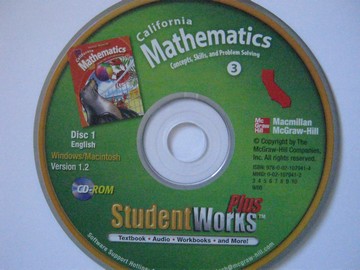 (image for) California Mathematics 3 StudentWorks Plus (CA)(CD)