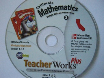 (image for) California Mathematics 3 TeacherWorks Plus (CA)(TE)(CD)