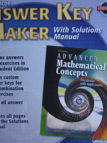 (image for) Advanced Mathematical Concepts Answer Key Maker (CD)