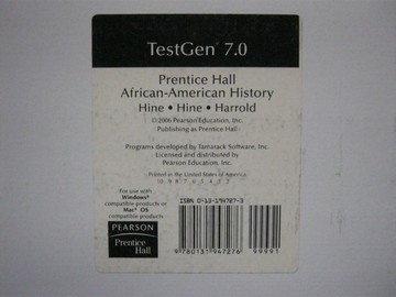 (image for) African-American History TestGen 7.0 (CD) by Hine, Hine,