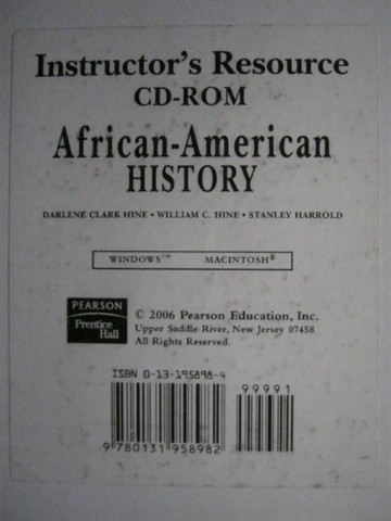 (image for) African-American History Instructor's Resource CD-ROM (TE)(CD)