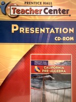 (image for) California Pre-Algebra TeacherCenter Presentation (CA)(TE)(CD)