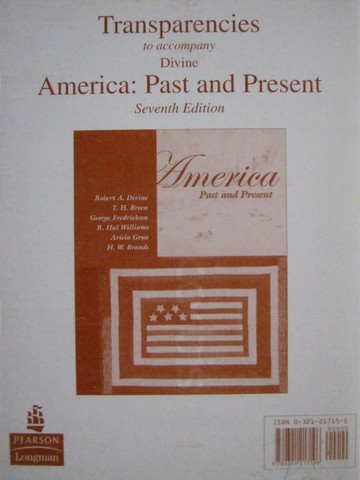 (image for) America Past & Present 7th Edition Transparencies (PK)