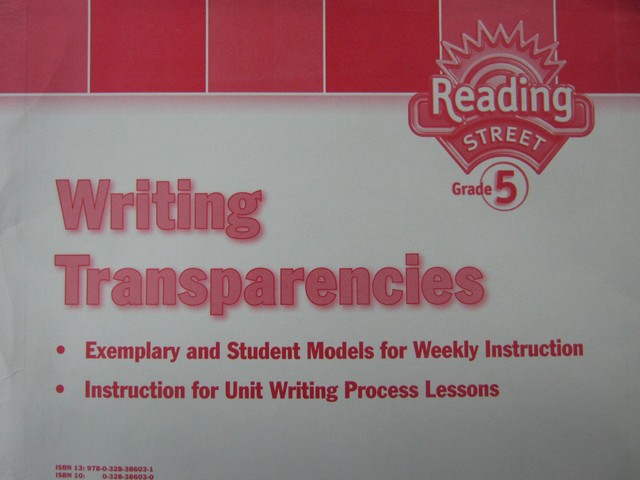 (image for) Reading Street 5 Writing Transparencies (Pk) - Click Image to Close