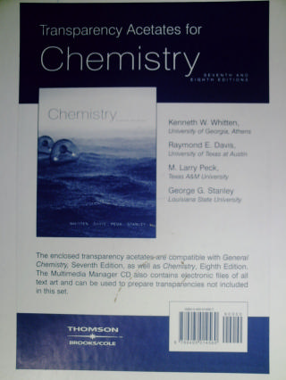 (image for) Chemistry 7th & 8th Editions Transparencies Acetates (Box)