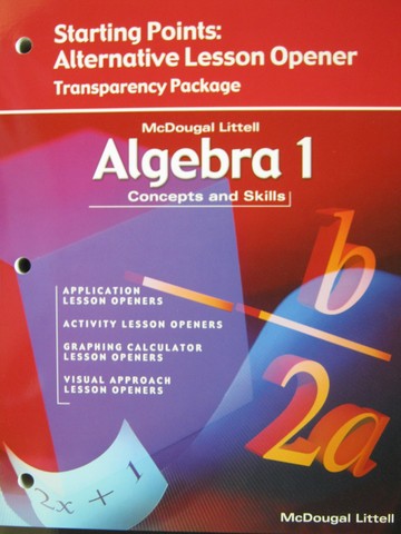 (image for) Algebra 1 Concepts & Skills Alternative Lesson Opener (P)
