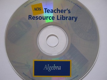 (image for) AGS Algebra Teacher's Resource Library (TE)(CD)