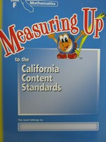 (image for) Measuring Up Mathematics Level F (CA)(P)