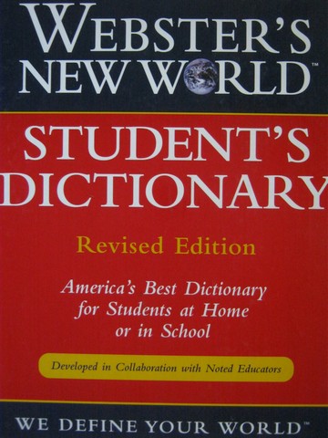 (image for) Webster's New World Student Dictionary Revised Edition (H) - Click Image to Close