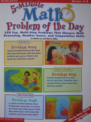 (image for) 5-Minute Math Problem of the Day Grades 4-8 (P) by Lee & Miller