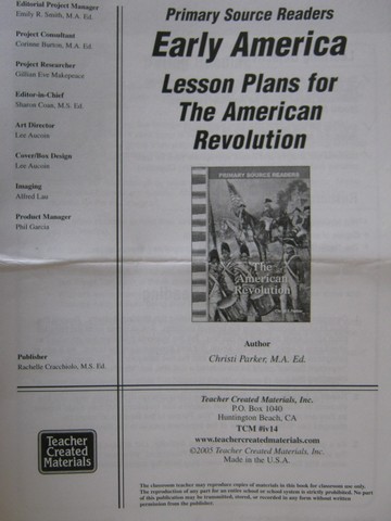 (image for) Primary Source Readers Early America American Revolution LP (P)