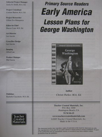 (image for) Primary Source Readers Early America George Washington LP (P)