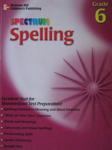 (image for) Spectrum Spelling Grade 6 (P) by Nancy Roser - Click Image to Close