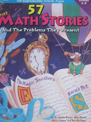 (image for) 57 Great Math Stories Grades 5-8 (P) by Haver, Koziol, Haven,