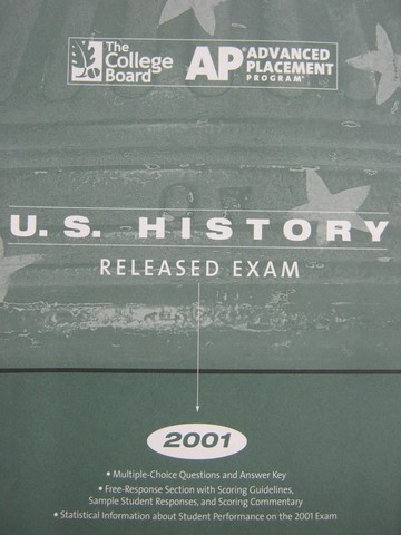 (image for) College Board AP Program U.S. History 2001 Released Exam (P)