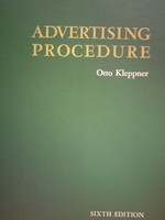 (image for) Advertising Procedure 6th Edition (H) by Otto Kleppner