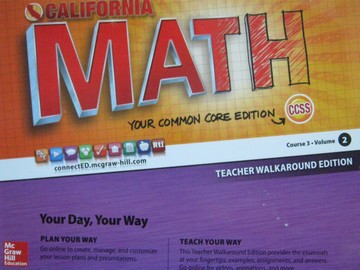 (image for) California Math Course 3 Common Core Volume 2 TWE (TE)(Spiral)