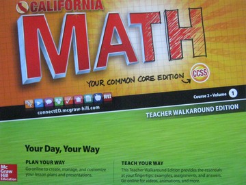 (image for) California Math Course 2 Common Core Volume 1 TWE (TE)(Spiral)