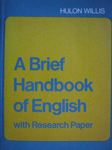 (image for) A Brief Handbook of English with Research Paper (P) by Willis