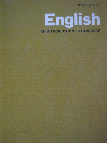(image for) English An Introduction to Language (P) by Pyles & Algeo