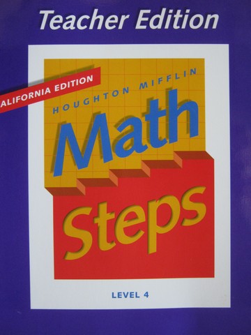 (image for) Math Steps 4 TE (CA)(TE)(Spiral) by Buck, Evans, Porter,