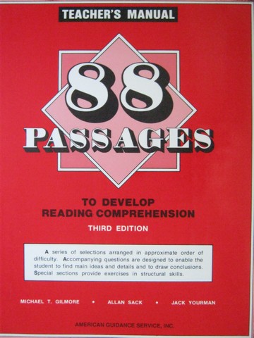 (image for) 88 Passages to Develop Reading Comprehension 3rd Edition (TE)(P)