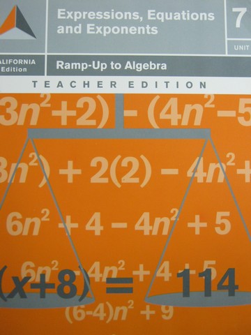 (image for) Ramp-Up to Algebra Unit 7 TE (CA)(TE)(Spiral)