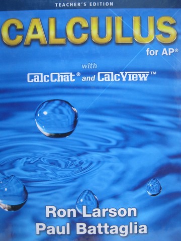 (image for) Calculus for AP TE (TE)(H) by Ron Larson & Paul Battaglia - Click Image to Close