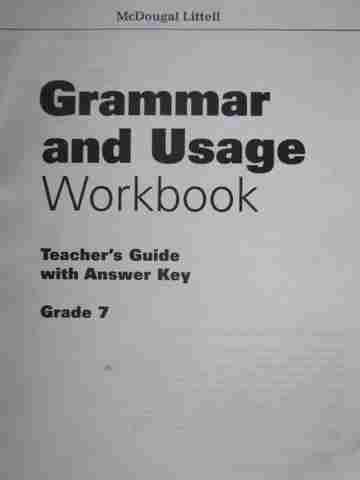 (image for) Grammar & Usage 7 Workbook TG (TE)(P)