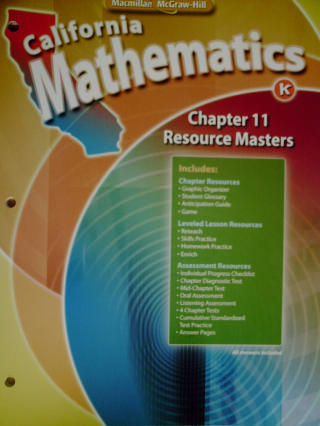 (image for) California Mathematics K Chapter 11 Resource Masters (CA)(P)