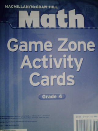 (image for) Math 4 Game Zone Activity Cards (PK)