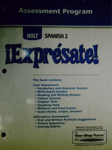 Worksheets Holt Spanish 2 Workbook Answer Key holt spanish 1a expresate assessment program quick pdf books adelante level book contain 1 answer key