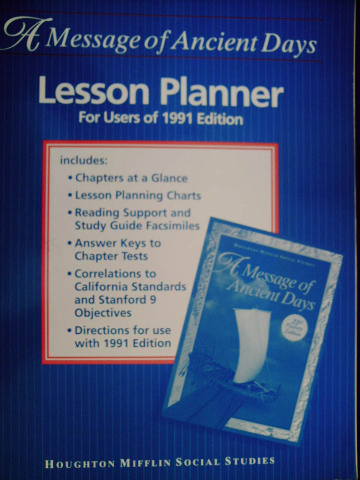 (image for) A Message of Ancient Days 21st Century Lesson Planner 1991 (P)
