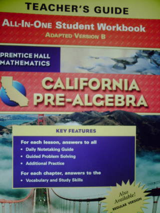 (image for) California Pre-Algebra All-in-One Student Workbook B (CA)(TE)(P)