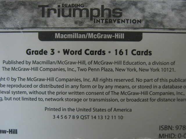 (image for) Reading Triumphs 3 Word Cards (Pk)