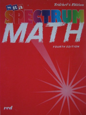 (image for) SRA Spectrum Math Red 4th Edition TE (TE)(P) by Thomas Richards - Click Image to Close