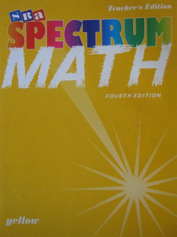 (image for) SRA Spectrum Math Yellow 4th Edition TE (TE)(P) by Richards - Click Image to Close