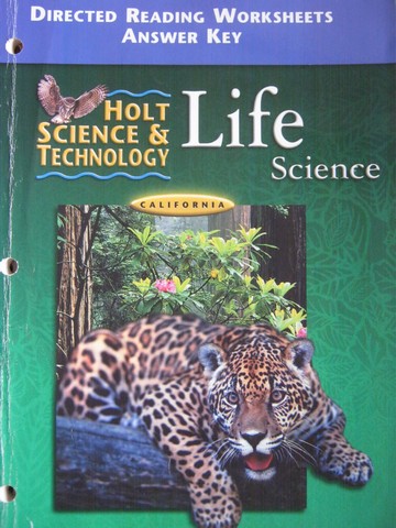 (image for) Holt Life Science Directed Reading Worksheets Answer Key (CA)(P)