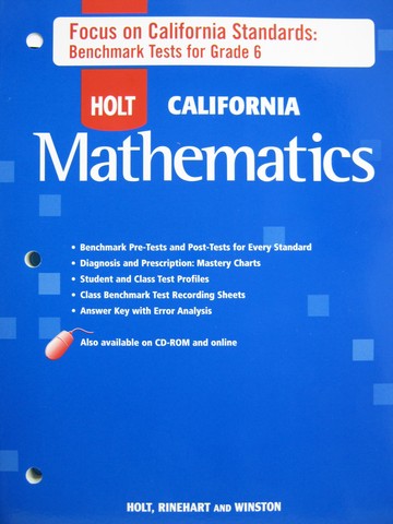 (image for) California Mathematics Course 1 Benchmark Tests (CA)(P) - Click Image to Close
