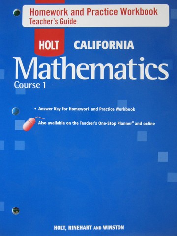 (image for) California Mathematics Course 1 Homework & Practice TG (TE)(P)