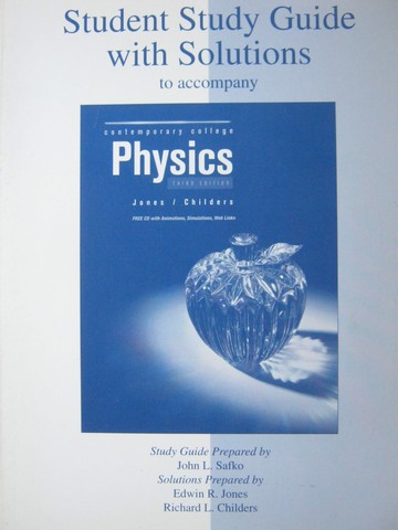 (image for) Contemporary College Physics 3rd Edition Student Study Guide (P) - Click Image to Close