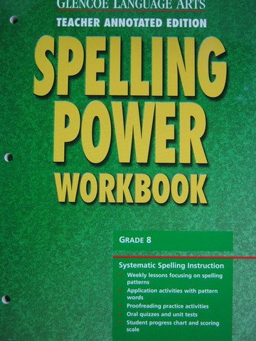 (image for) Spelling Power 8 Workbook TAE (TE)(P) - Click Image to Close