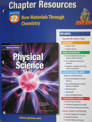 (image for) Glencoe Physical Science Chapter Resources 22 New Materials (P)
