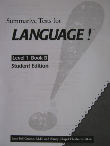(image for) Language! 2nd Edition 1B Summative Test Student Edition (P) - Click Image to Close